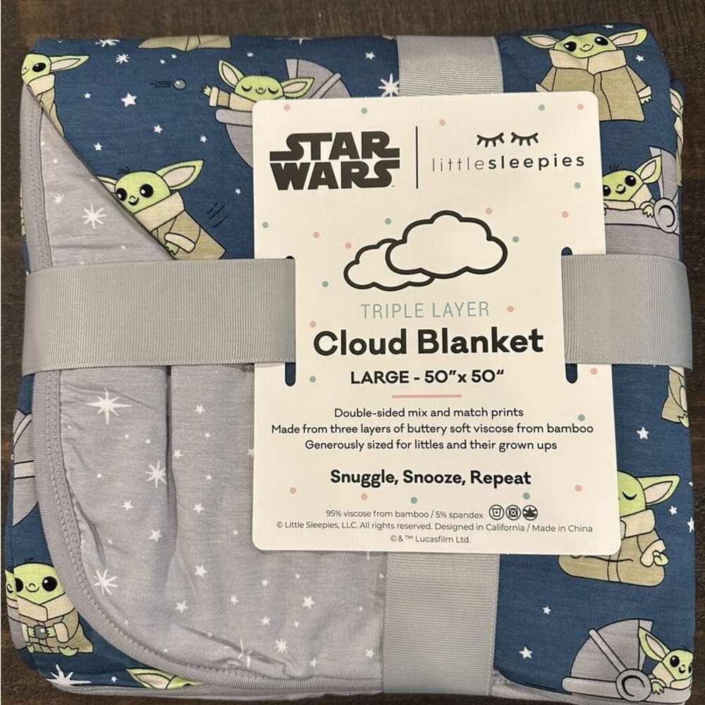 Little Sleepies Star Wars Cloud Blanket - Blue and White